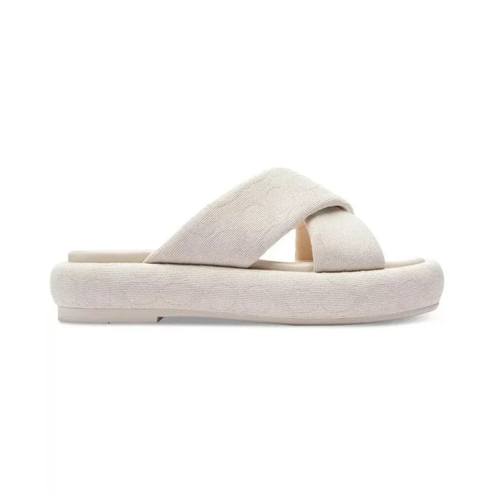 Coach Women's‎ Penelope Signature C Platform Sandals Chalk NIB $195